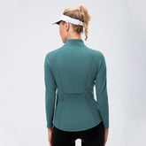 Tight Elastic Zipper Up Track Jacket With Pockets - Shah S. Sahota